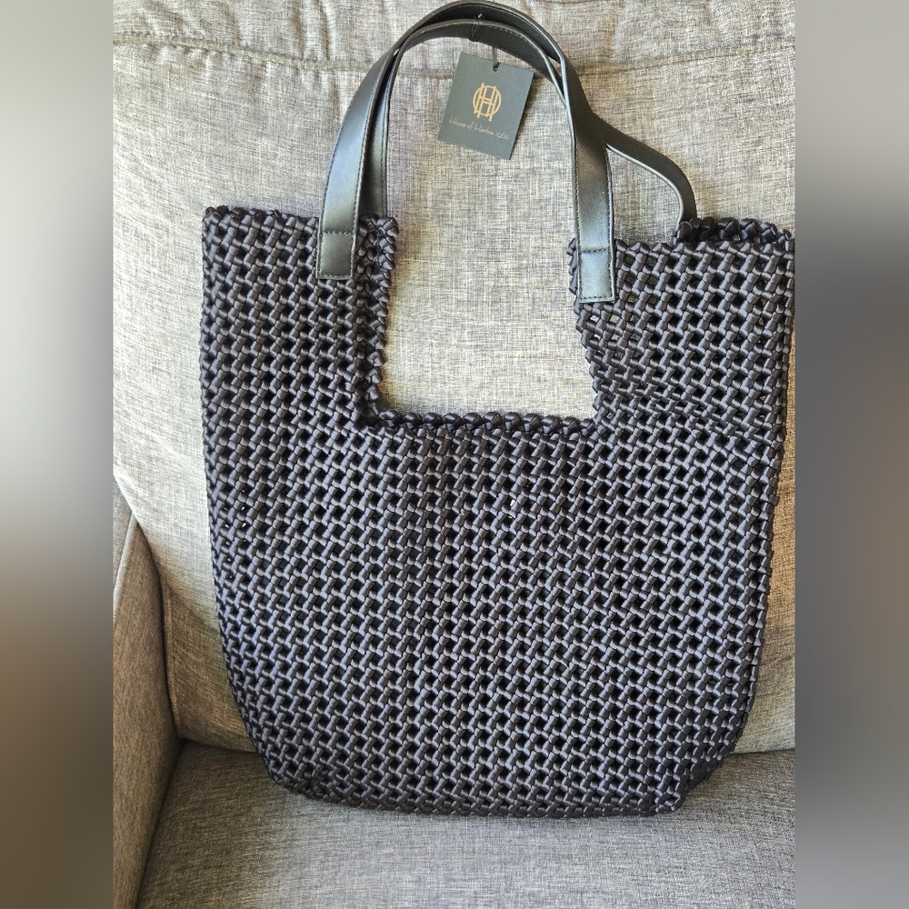 House Of Harlow 1960 Woven Hobo Bag with Pouch